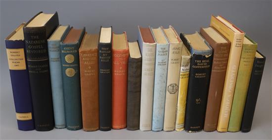 Graves, Robert - 14 Works, all 1st editions: The Golden Fleece, London 1944; Count Bellisarius, London 1935; Lawrence and The Arabs,